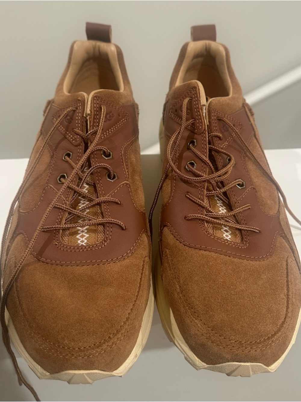 UGG Men's Tan/Brown Suede Leather Sneakers